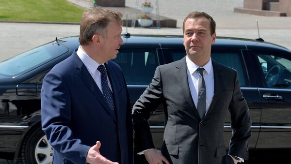 Премьер-министр России Дмитрий Медведев прибыл в Могилев - Sputnik Беларусь