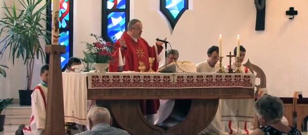 Нунцый Габор падчас імшы ў Венгрыі - Sputnik Беларусь