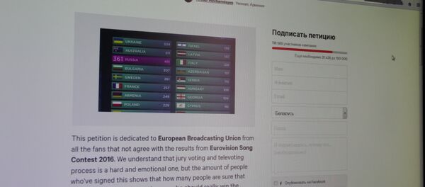 Петиция за пересмотр итогов Евровидения Петиция за пересмотр итогов Евровидения - Sputnik Беларусь