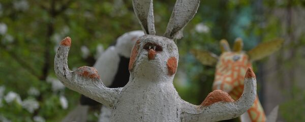 Зайка в минском дворике на Седых - Sputnik Беларусь