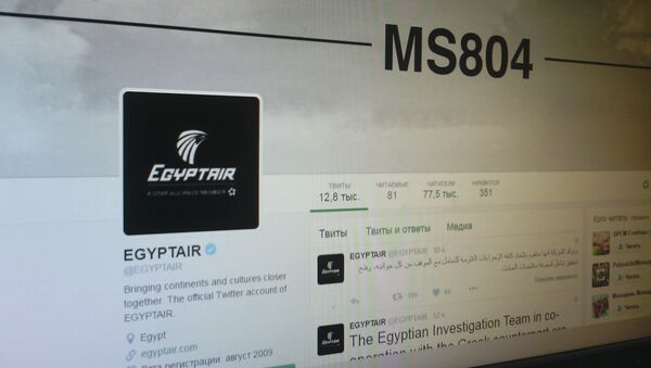 Страница компании EgyptAir в Twitter - Sputnik Беларусь
