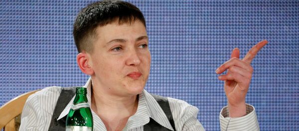 Пресс-конференция с участием украинской военнослужащей Надежды Савченко Пресс-конференция с участием украинской военнослужащей Надежды Савченко - Sputnik Беларусь