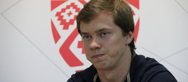 Игрок национальной сборной Беларуси по хоккею Андрей Стась - Sputnik Беларусь