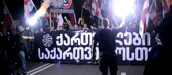 Акция объединения Грузинская сила - Sputnik Беларусь