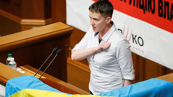 Надежда Савченко в Раде Украины - Sputnik Беларусь