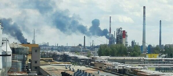 Пожар на предприятии Полимир в Новополоцке Пожар на предприятии Полимир в Новополоцке - Sputnik Беларусь