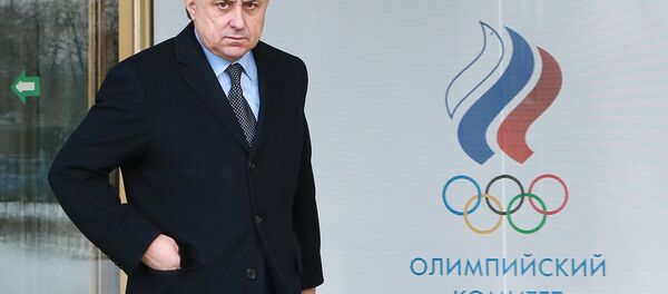 Министр спорта РФ, председатель оргкомитета Россия-2018 Виталий Мутко после внеочередной отчетно-выборной Конференции Всероссийской федерации легкой атлетики (ВФЛА) в Москве - Sputnik Беларусь