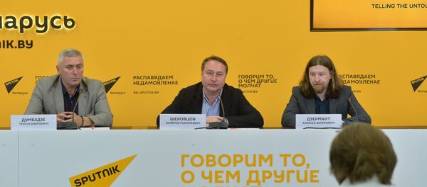 Организаторы и лауреат кинофорума Евразия.DOC в МПЦ Sputnik Беларусь - Sputnik Беларусь