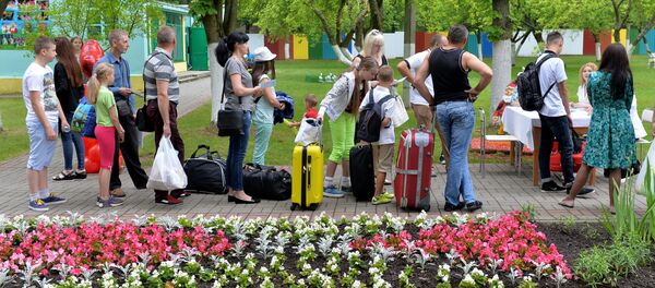 Дети заселяются в лагерь Планета, архивное фото - Sputnik Беларусь