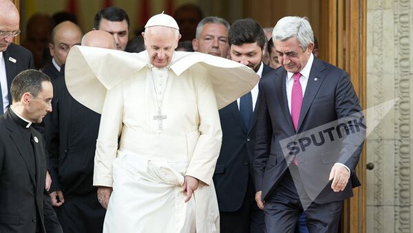 Папа Римский Франциск и президент Армении Серж Саргсян - Sputnik Беларусь