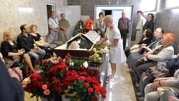 Прощание с Сергеем Кортесом в ритуальном зале Республиканского клинического медицинского центра - Sputnik Беларусь