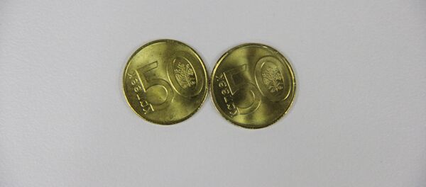 Один рубль монетами по 50 копеек - Sputnik Беларусь