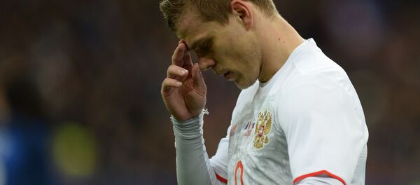 Игрок сборной России Александр Кокорин Игрок сборной России Александр Кокорин - Sputnik Беларусь