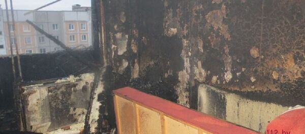 Последствия пожара в квартире по улице Куйбышева - Sputnik Беларусь