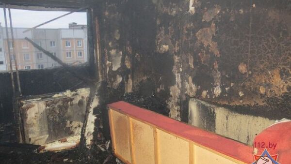 Последствия пожара в квартире по улице Куйбышева - Sputnik Беларусь