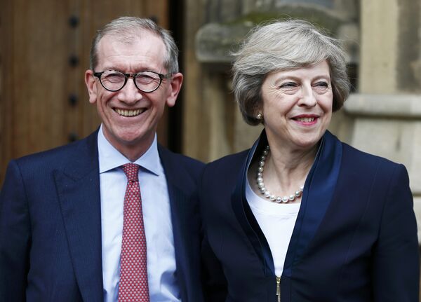 Новый премьер-министр Великобритании Тереза Мэй с мужем Филипом - Sputnik Беларусь