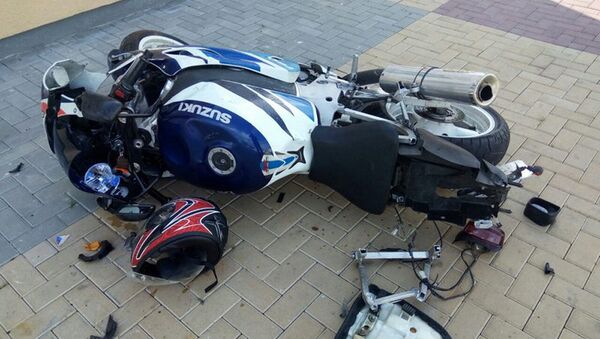 Мотоцикл, который попал в ДТП в Пинске - Sputnik Беларусь