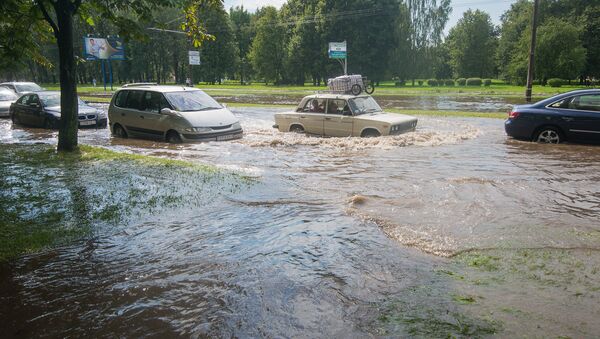 Потоп на улице Богдановича, архивное фото - Sputnik Беларусь