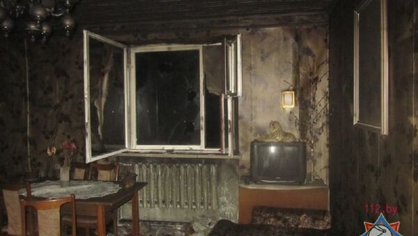 Пожар в доме в Островце - Sputnik Беларусь