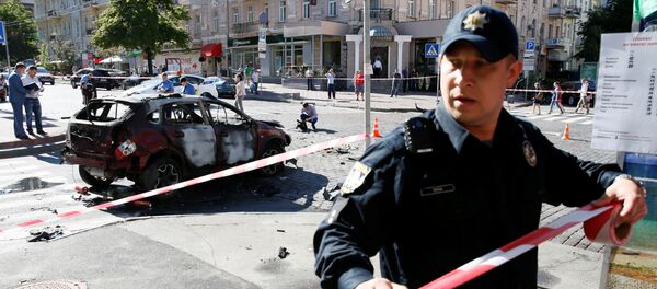 Полиция работает на месте гибели Павла Шеремета в Киеве - Sputnik Беларусь