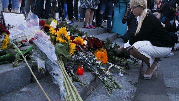 Юлия Тимошенко пришла почтить память погибшего Павла Шеремета - Sputnik Беларусь