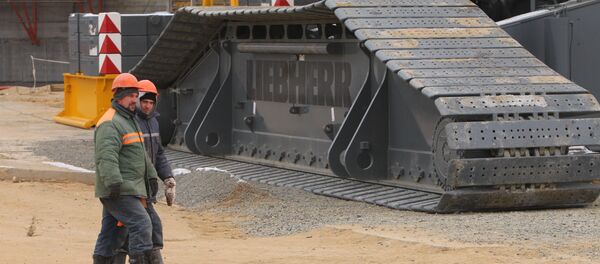 Рабочие на строительстве БелАЭС - Sputnik Беларусь