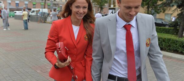 Белорусские пловцы Александра Герасименя и Евгений Цуркин - Sputnik Беларусь