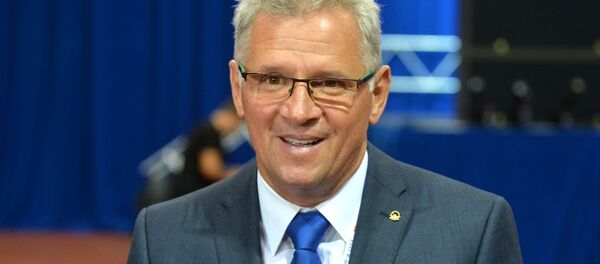 Президент Международной федерации каноэ, олимпийский чемпион в гребле на байдарках и каноэ, девятикратный чемпион мира Иштвана Вашкути Президент Международной федерации каноэ, олимпийский чемпион в гребле на байдарках и каноэ, девятикратный чемпион мира Иштвана Вашкути - Sputnik Беларусь