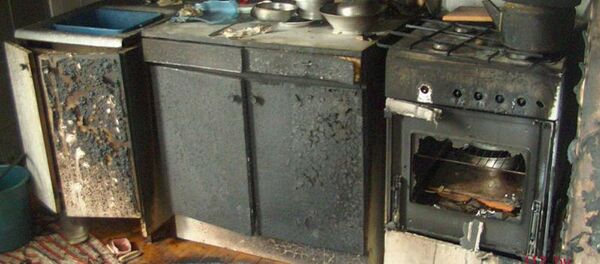 Сгоревшая кухня в доме погибшего пенсионера - Sputnik Беларусь