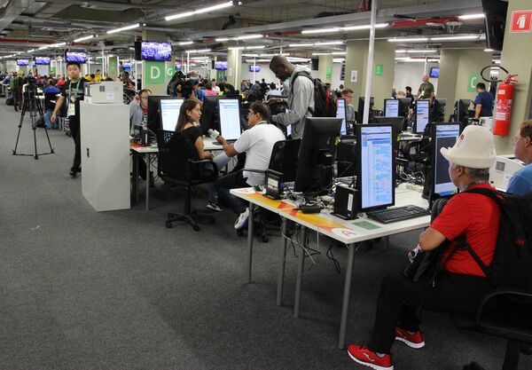 Работа международного пресс-центра в Рио Работа международного пресс-центра в Рио - Sputnik Беларусь