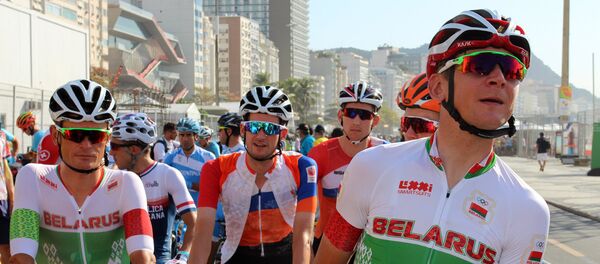 Старт групповой гонки на шоссе у мужчин на летней Олимпиаде-2016 в Рио-де-Жанейро - Sputnik Беларусь