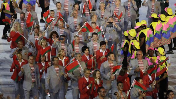 Белорусская сборная на открытии Олимпиады в Рио - Sputnik Беларусь