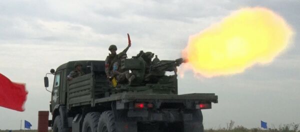 На конкурсе Чистое небо стреляли из спаренных зениток на КамАЗах - Sputnik Беларусь