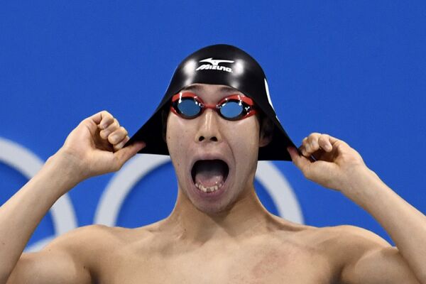 Японский пловец Косуке Хагино перед соревнованиями на дистанции 200 м вольным стилем - Sputnik Беларусь