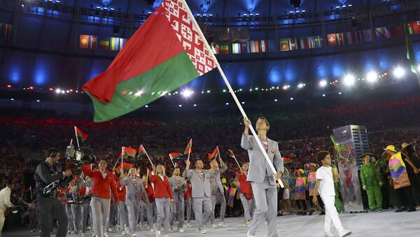 Белорусы на открытии Олимпийских игр-2016 в Рио - Sputnik Беларусь