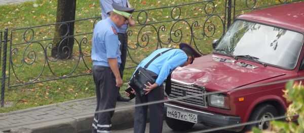 Автомобиль, сбивший сотрудника ГАИ - Sputnik Беларусь