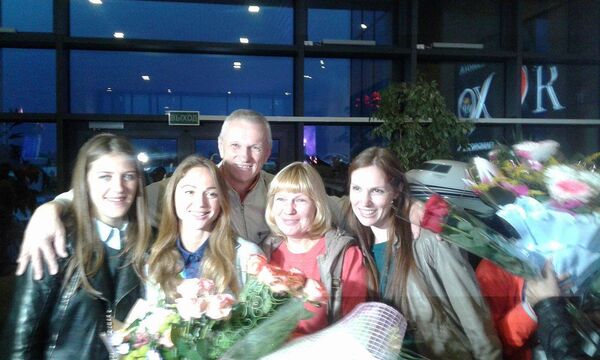 Александра Герасименя вместе со своей семьей - Sputnik Беларусь