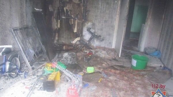 Последствия пожара в общежитии в Гродно - Sputnik Беларусь
