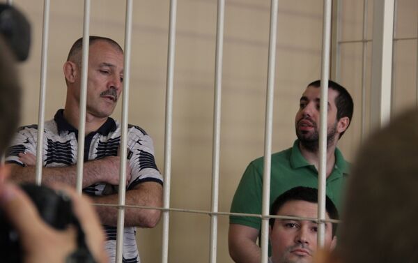 Обвиняемые Япринцев и Арабян в зале суда - Sputnik Беларусь
