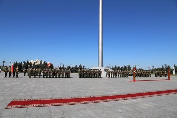 Принятие Военной присяги и посвящение в пограничники на площади Государственного флага Республики Беларусь - Sputnik Беларусь