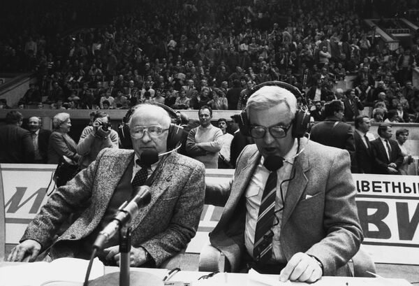 Старший тренер сборной команды СССР по баскетболу А.Я. Гомельский - Sputnik Беларусь
