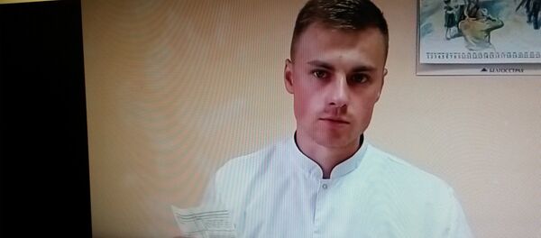 Врач-качок Андрей Егоров, скриншот видеоблога - Sputnik Беларусь