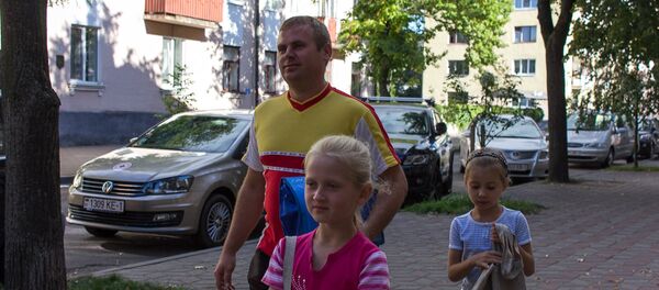 Уладзімір Зеляноўскі з дзецьмі - Sputnik Беларусь