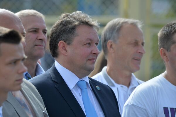 Андрей Шорец на открытии парка экстремальных развлечений - Sputnik Беларусь