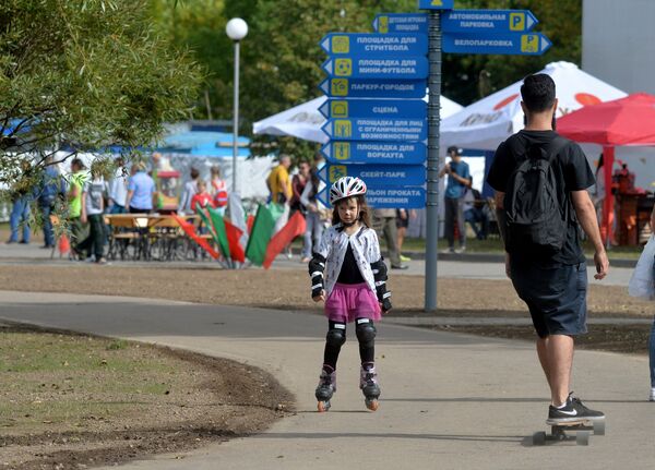 В парке состоялся международный конькобежный марафон - Sputnik Беларусь