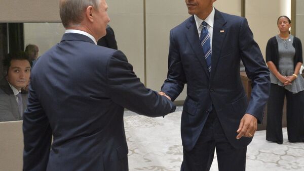 Президент РФ Владимир Путин (слева) и президент США Барак Обама - Sputnik Беларусь