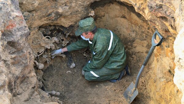Раскопки на месте бывшего концлагеря для военнопленных Шталаг 382 - Sputnik Беларусь