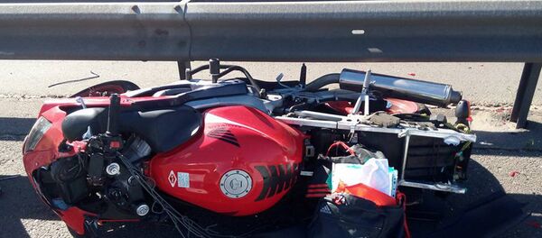 Разбитый на МКАД мотоцикл - Sputnik Беларусь