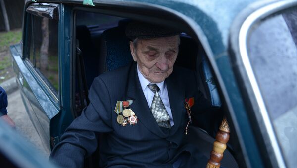 Ветеран Великой Отечественной в автомобиле - Sputnik Беларусь