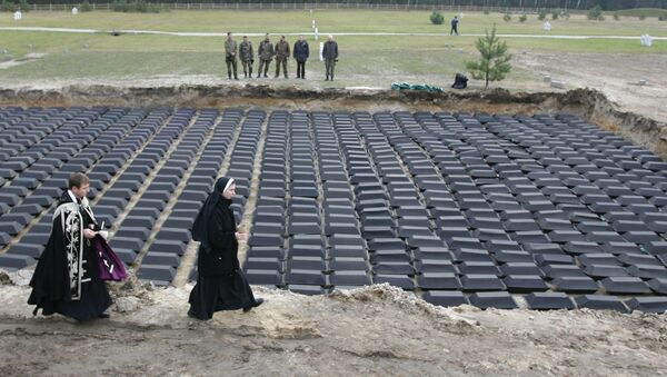 Захоронение останков 923 немецких солдат около деревни Щатково в 140 километров от Минска - Sputnik Беларусь